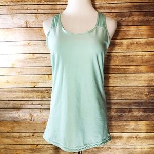 Adidas Mint Green Mesh Accent Racerback Tank Top